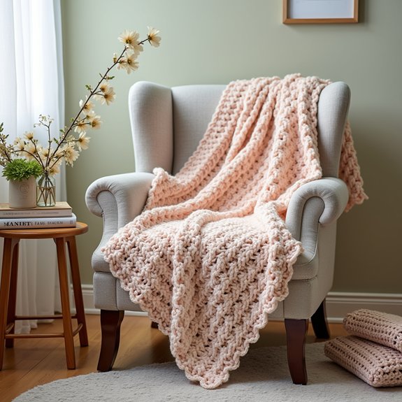 retro crochet throw blanket