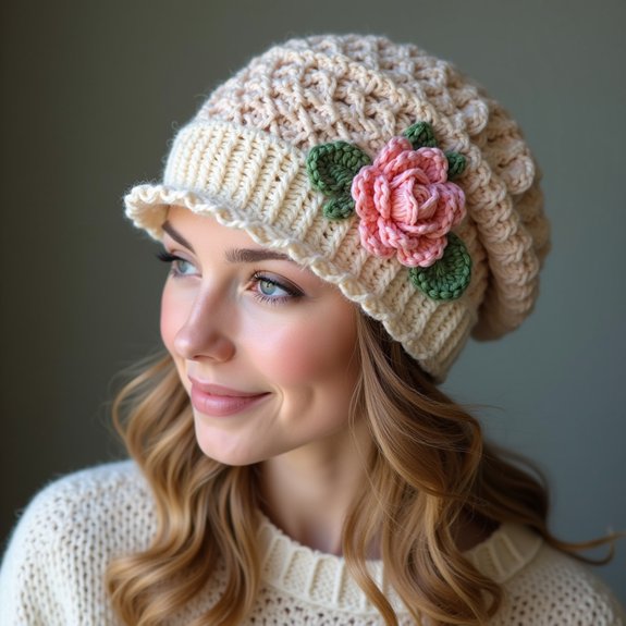 retro style knit hat