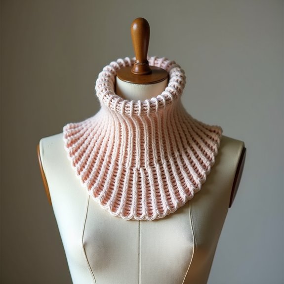 ribbed collar with texture