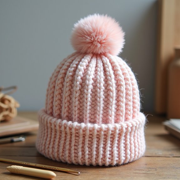 ribbed knit stylish headwear