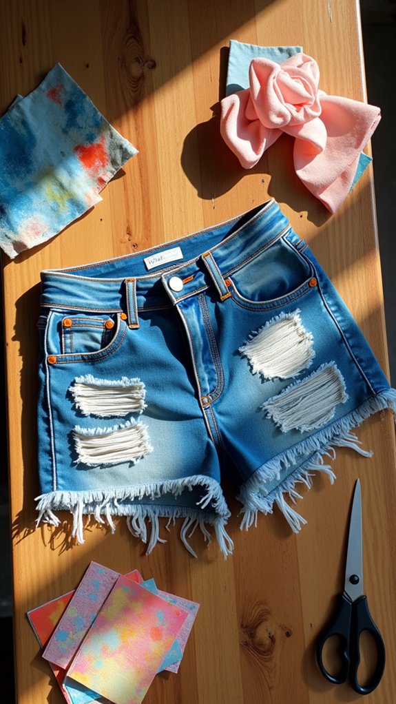 ripped denim casual wear