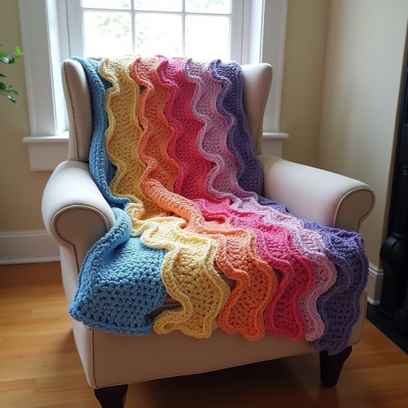 ripple stitch blanket pattern