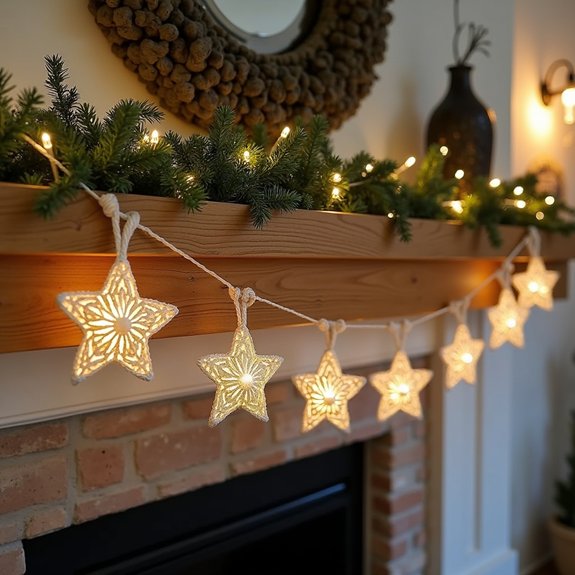 rustic decorative star garland