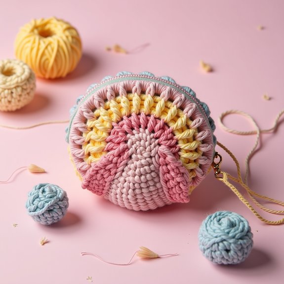 shell stitch coin holder