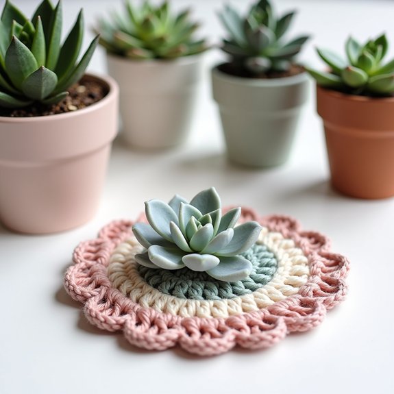 simple plant themed coaster design