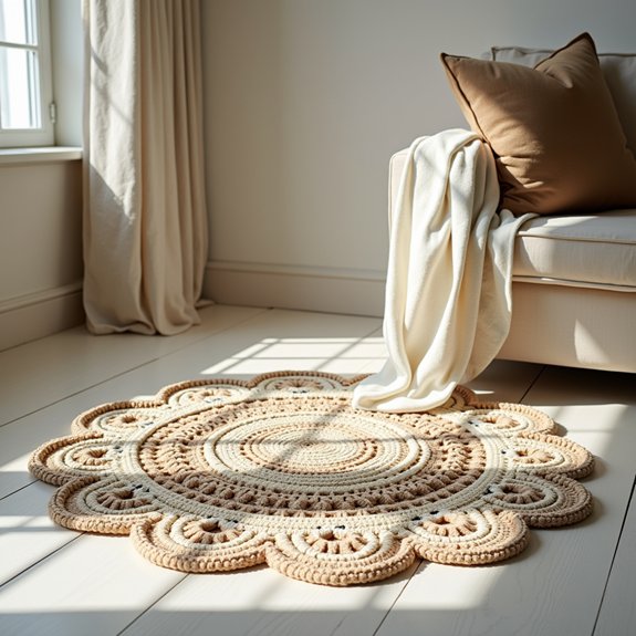 simple single tone rug
