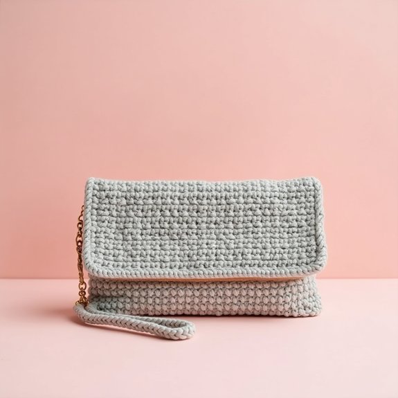 sleek simple color clutch