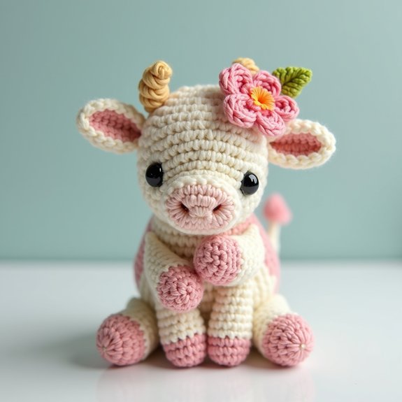 small decorative cow statue