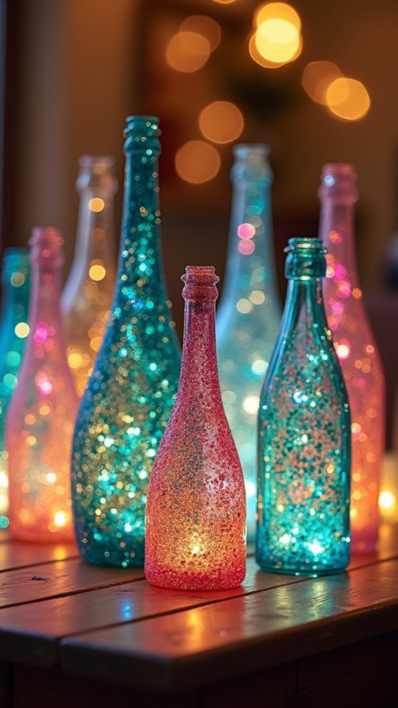 sparkling decorative bottle features
