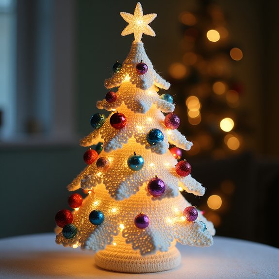 sparkling sequin crochet decoration