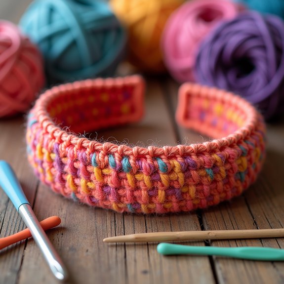 sporty crochet headband accessory