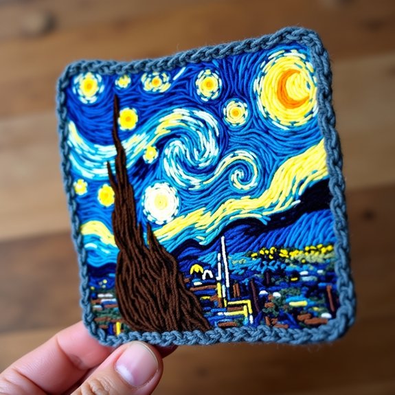 starry night art bookmark
