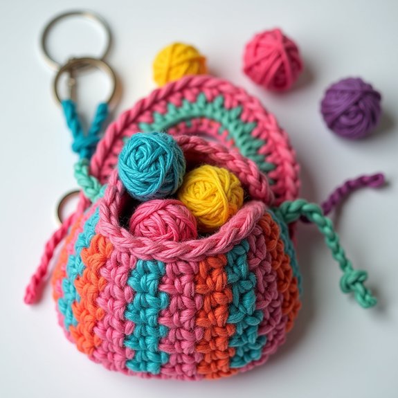stress relief accessory keychain pouch