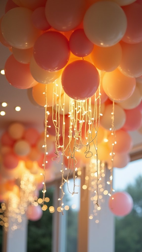 stunning overhead balloon decor
