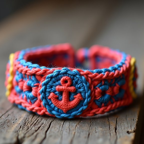 stylish anchor themed bracelet design