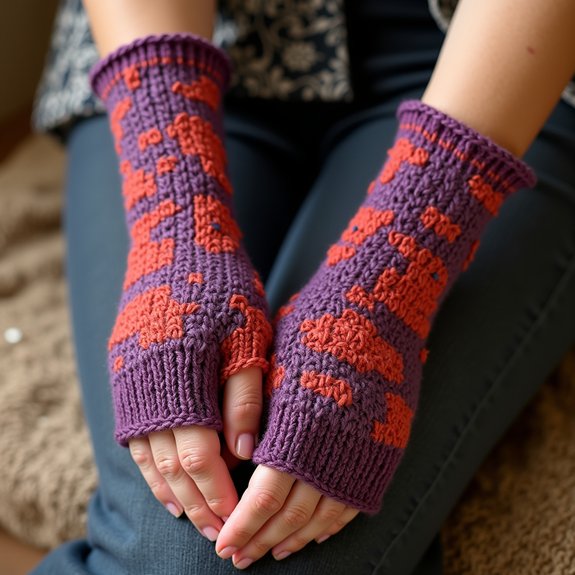 stylish animal print gloves