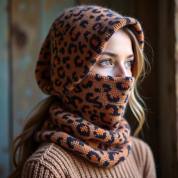 stylish animal print mask