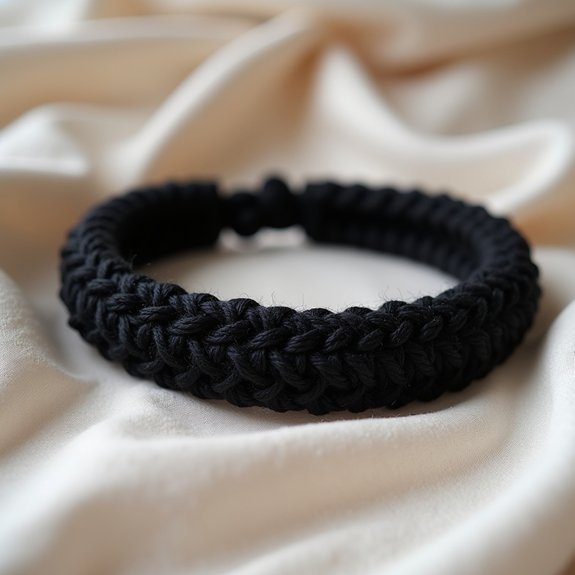 stylish black crochet accessory