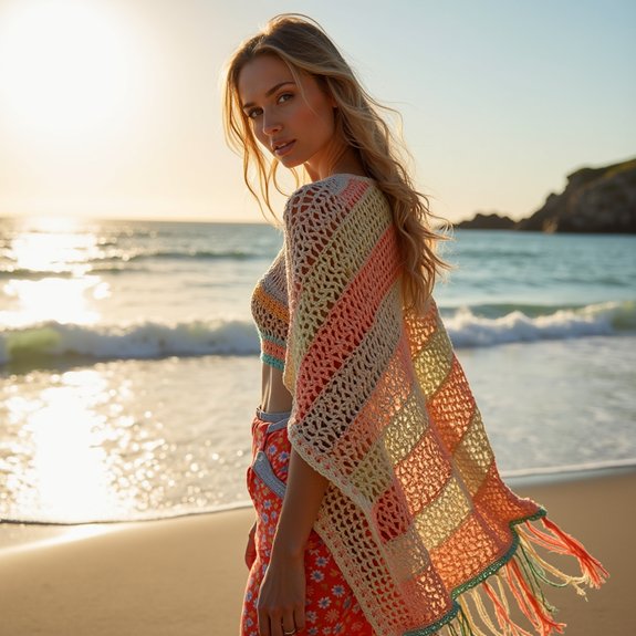 stylish bohemian crochet wear