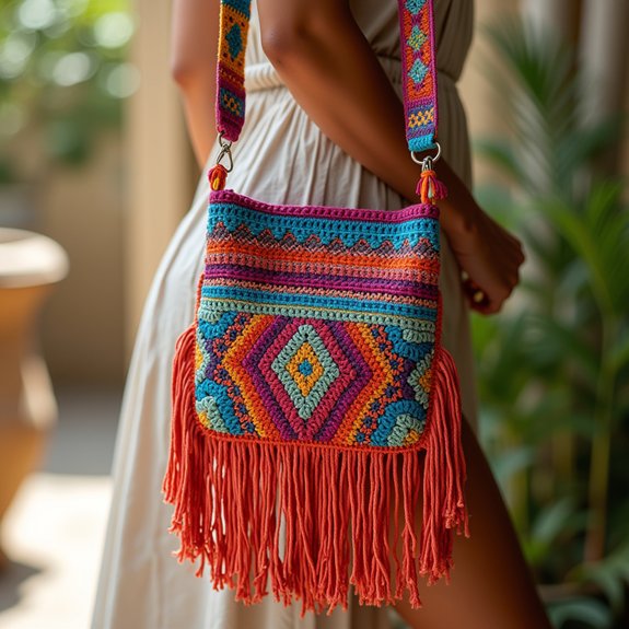 stylish bohemian crossbody bag