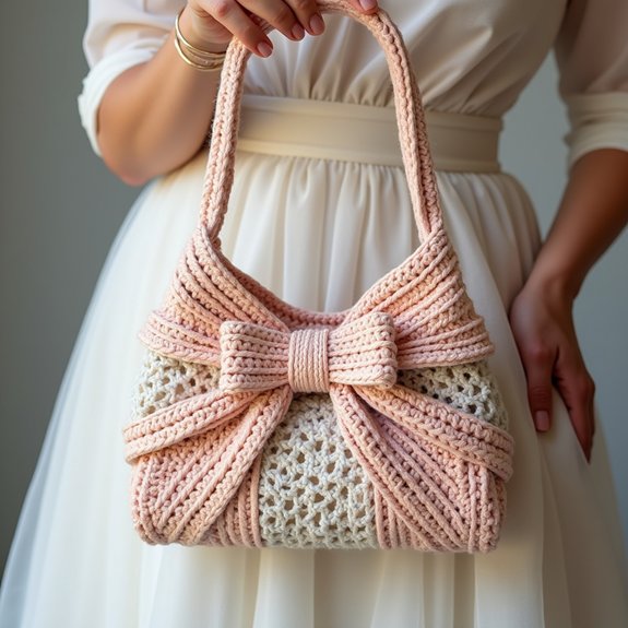 stylish bow shaped handbag
