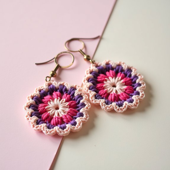 stylish crochet accessory earrings