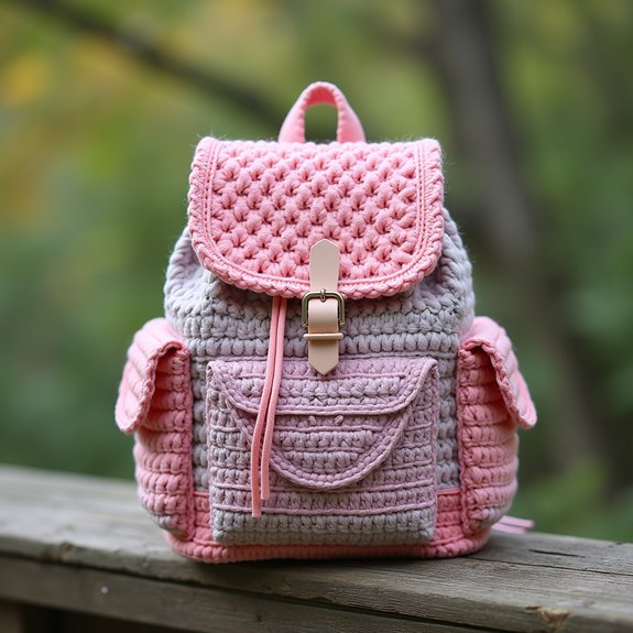 stylish crochet backpack design