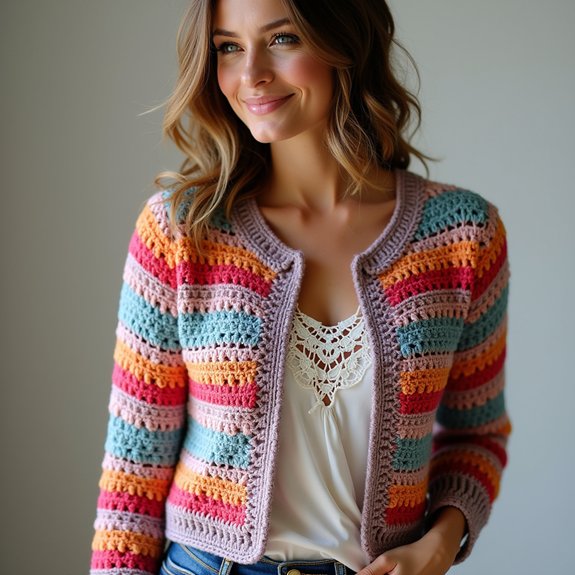 stylish crochet layered bolero