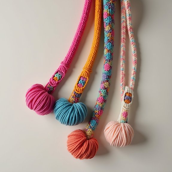 stylish crochet phone straps