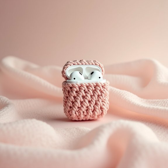 stylish crocheted airpods cover