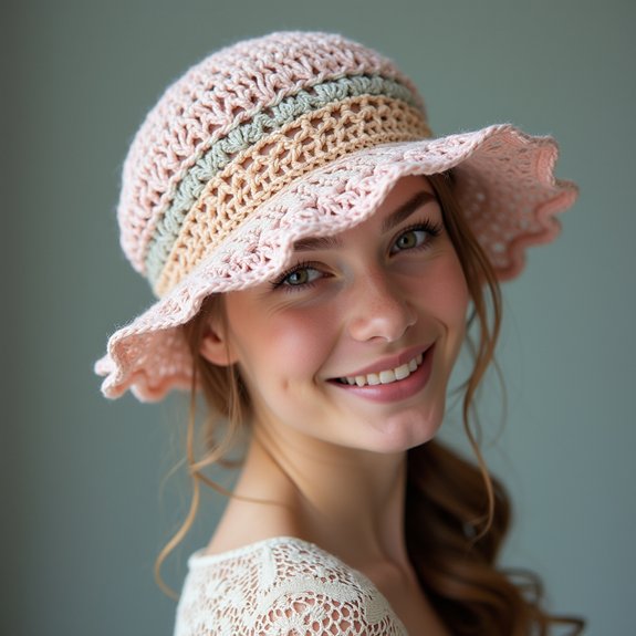 stylish double brimmed bonnet
