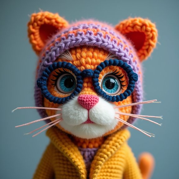 stylish feline wearing accessories