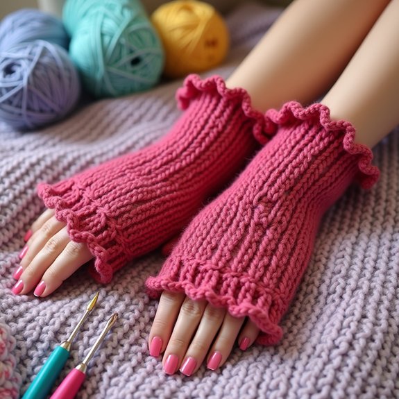 stylish fingerless mitts design