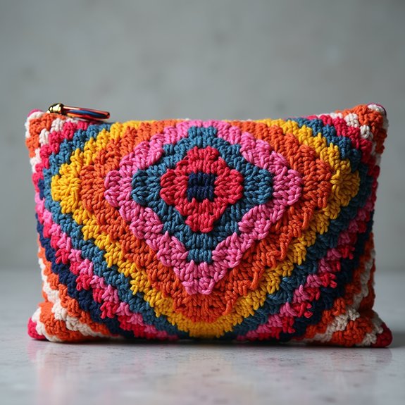 stylish geometric design clutch