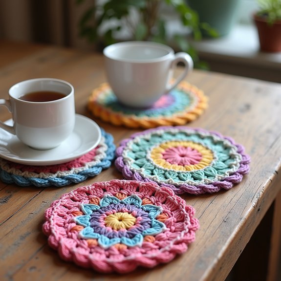 stylish geometric design coasters