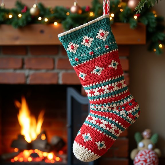 stylish geometric design stocking