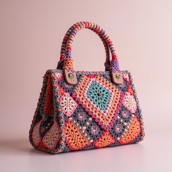stylish handmade crochet bag