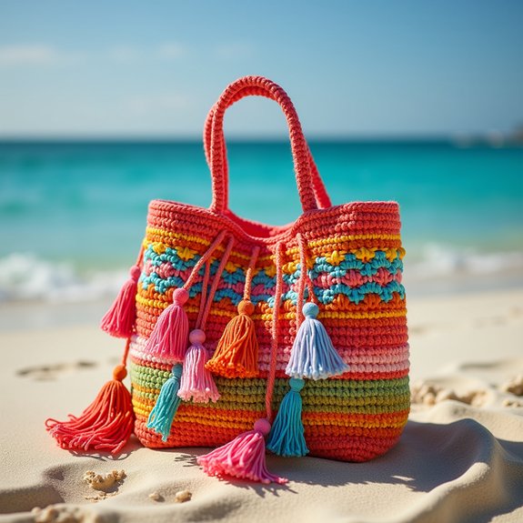 stylish handmade crochet bag