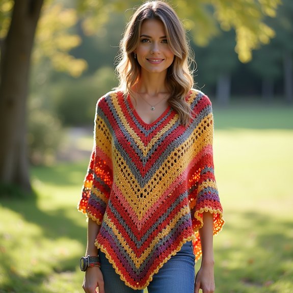 stylish handmade crochet ponchos