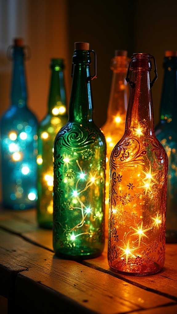 stylish illuminated decorative bottles