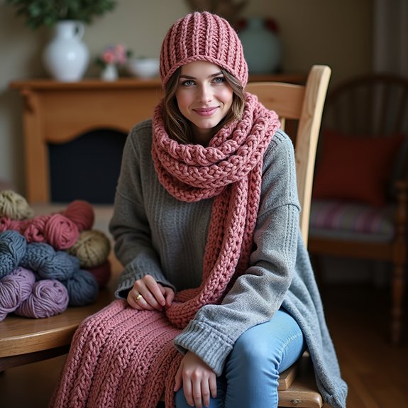 stylish knitted face covering