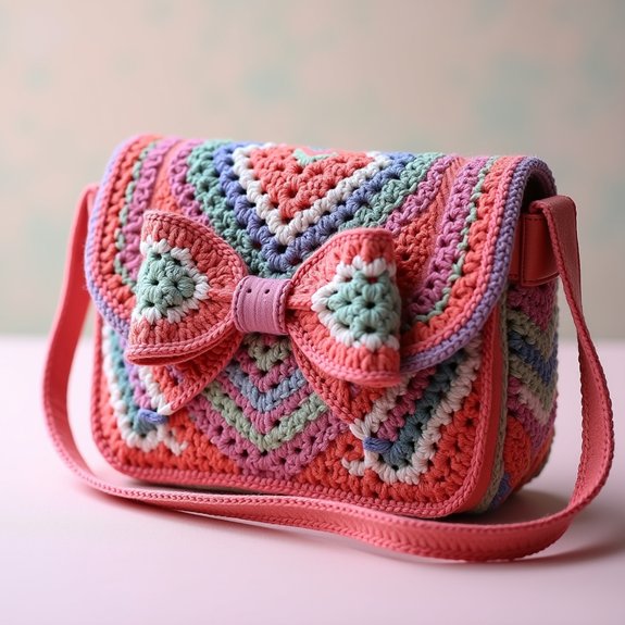 stylish quilted bow bag