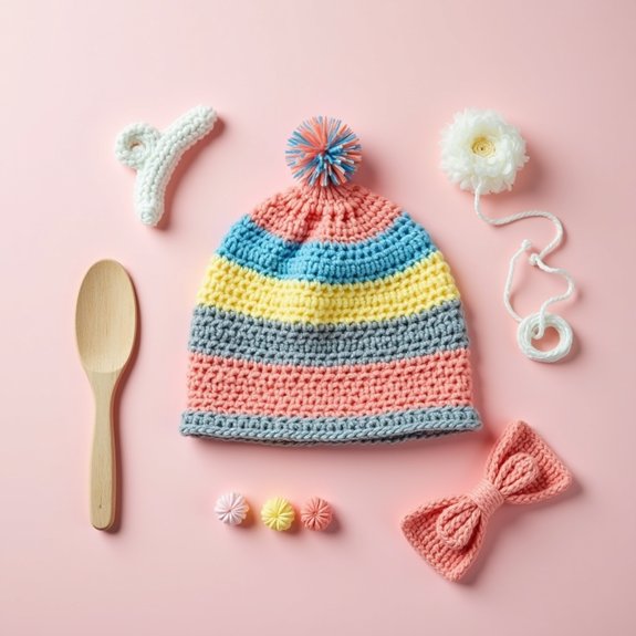 stylish striped knit hat
