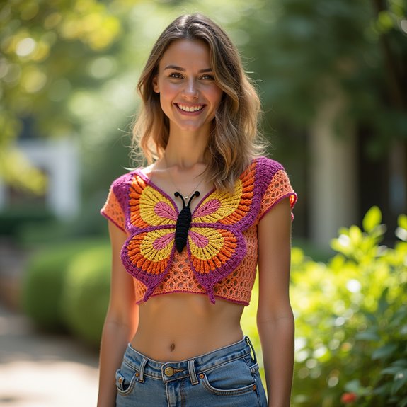 stylish textured butterfly top