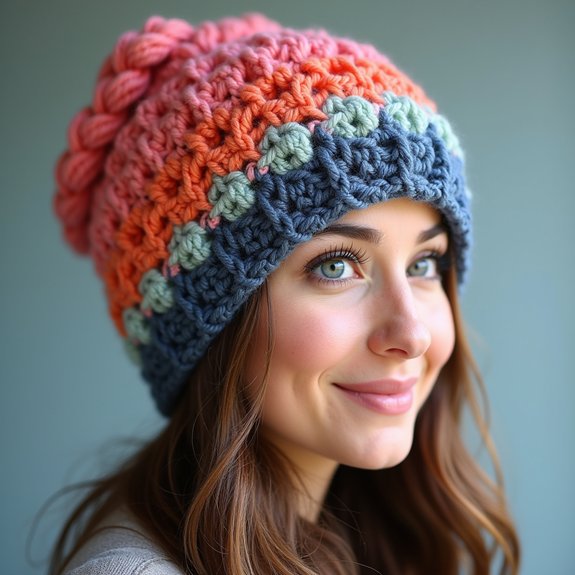 stylish textured crochet hat