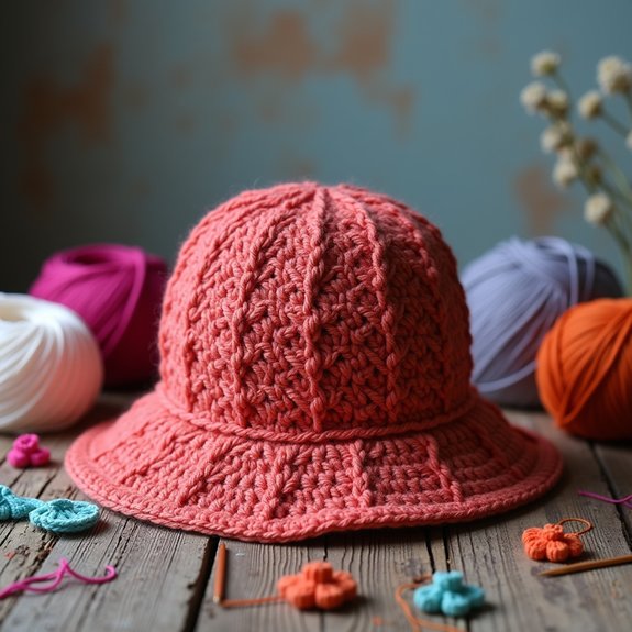 stylish textured crochet hat