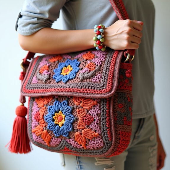 stylish textured crossbody purse