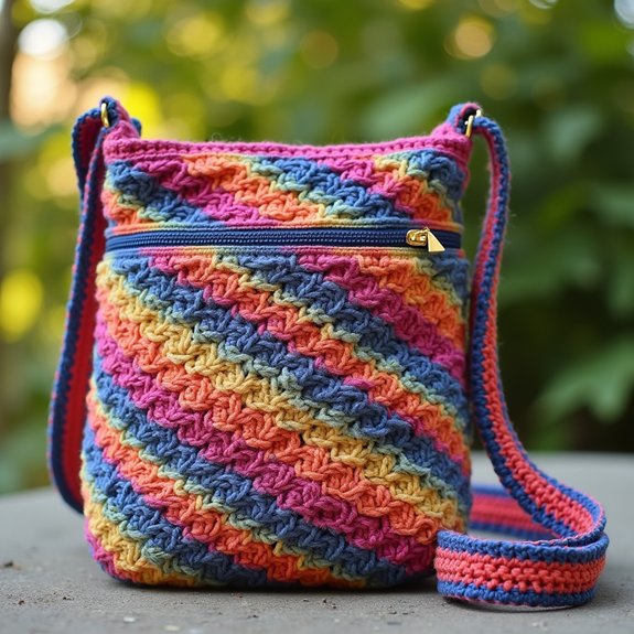 stylish textured sling bag