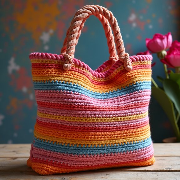 stylish twisted rope tote
