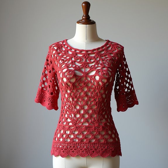 stylish two tone crochet top